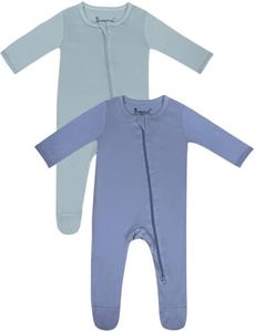 Jimonda Rayon Baby Pajamas,2-Way Zipper One-Piece Footies,Long Sleeve Unisex Boys Girls Romper,Sleep and Play Pjs,Infant Clothes