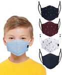 Cenwell Kids 3D Mask Reusable, Washable, Breathable & Comfortable Stylish Face Mask with Adjustable Earloops for Boys Girls Children Gift, Cute Designer Fabric Mask (Pack of 5, Multicolour)