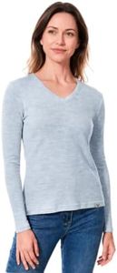 MERINNOVATION 100% Merino Wool Base Layer for Women - Long Sleeve Merino Wool V-Neck Women's Top
