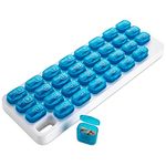 Monthly Pill Organizer - 31 Day Pill Organizer with Large Removable Medication Pods, Portable Pill Case Box and Holder for Daily Medicine and Vitamins, Great for Travel by MEDca