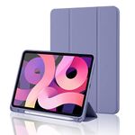 iPad 10th Generation Case 2022 with Pencil Holder iPad 10.9 Inch Case 2022, Soft TPU Back 10th Gen Cover iPad Protective Smart Trifold Stand Case for iPad 10 Generation, Auto Wake/Sleep, Blue Gray