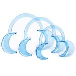 LA MIERE Dental Cheek Retractor Mouth Opener for Teeth Whitening C-Shape Autoclavable, Clear Blue (Large,Small,Medium Pack of 3)