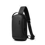 Red Lemon BANGE Unisex Travel Crossbody Sling Bag Chest Pack with USB charging (Black)