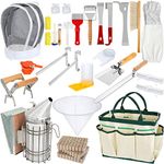 Blisstime Beekeeping Supplies, 30 PCS Beekeeping Tools and Supplies Starter Kit for Beekeeper All in 1 Beekeeping Kit