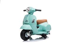 Vespa GTS Licensed 6V Ride On Scooter Bike with Training Wheels (TURQUOISE)