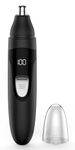 Nose Hair Trimmer, Professional Painless Eyebrow & Facial Hair Trimmer Battery-Operated Trimmer Dual Edge Blades for Easy Cleansing