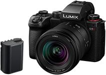 Panasonic LUMIX S5II Full Frame Mirrorless Camera Kit with New Phase Hybrid AF, Active I.S, Unlimited 4:2:2 10-bit recording, 4K 60p and 6K 30p with 20-60mm F3.5-5.6 L-Mount lens - DC-S5M2KE-BAT
