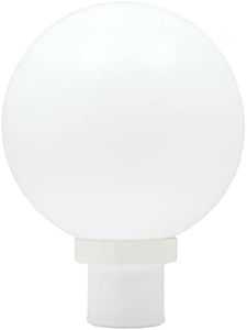 KASTLITE Lamp Post Globe Combo Lighting Fixture | 12" White Acrylic Lens with White Fitter & Twist Lock Mounting | Fits 3" Diameter Posts (Not Included) | Comes with with 5000K LED Bulb