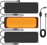 3-Pack Heated Snow Melting Mats, Graphene Heated 10" x 30" Non-Slip Rubber Mats for Indoor/Outdoor Stairs, Walkways, Doorways, Driveways, Steps, Entryways & Pathways - Fast 2 in/h Snow & Ice Melting