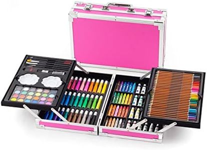 145 Piece Deluxe Art Set Art Pencil Painting & Drawing Set Aluminium Art Case for Beginners Premium Christmas,Birthday, New Year Gift for Artists, Adults, Children, Kids