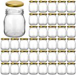 KAMOTA Glass Jars, 40 PACK 4 oz Cle