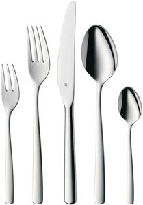 WMF Boston Cromargan Cutlery Set for 12 People, Stainless_Steel, Silver, 49 x 39 x 5.5 cm