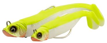Savage Gear Savage Minnow WL 2+1 – Weedless Design, Lively Kicking Action, Ideal for Predator Fish like Pike, Perch & Zander, Perfect for Freshwater & Saltwater Anglers Blue Pearl Silver 12.5 cm