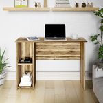 FURLAY Focusa Office Desk and Study Table | 1 Year Warranty | Solid Engineered Wood Desk for Adults & Students (Desert Sand) | DIY (Easy to Assemble)