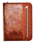 Arpan Soft Touch Conference Folder Portfolio A4 with Calculator & Pad - Chocolate Brown