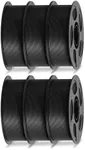 ANYCUBIC PLA Filament 1.75mm Bundle, 3D Printer Filament 1.75mm Dimensional Accuracy +/- 0.02mm, 1KG Spool (2.2 lbs), 6KG Black