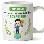 MUGFFINS Personalised Mug for Boyfriend - in English - You are World's Best - Funny Custom Gift - Ceramic 11oz Mug