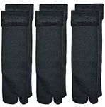 QUEERY Pack of 3 Solid Winter Thick Warm Fleece Lined Thermal Stretchy Elastic Velvet Socks (With Thumb) for Girls/Ladies/Women (BLACK3)