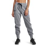 Under Armour Womens Rival Fleece Joggers , Steel Medium Heather (035)/Black , Medium