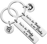 KEYCHIN BFF Inspired Gift Cartoon Lover Gift Best Friend Gift You're the Brain to My Pinky Keychain, Gray