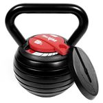 Yes4All Adjustable Kettlebell Weight/Solid Cast Iron Kettlebell Weight, Strength Training Kettlebells for Full Body Workout, Weightlifting, Conditioning, Strength & Core Training