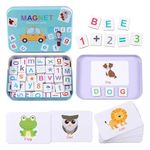 Kidology Wooden Magnetic Letters and Numbers Toys, Fridge Magnets ABC Alphabet Word Spelling Counting Game Learning Preschool Toddler Toy| Educational Toys for 3 4 5 6 Years Old Kids Toddlers Boy Girl