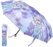 Disney Frozen Compact Pocket Umbrella Girls High Strength Structure Elsa Umbrella for Kids, multi-coloured, Klein