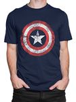 Marvel Mens Captain America T-Shirt Multicoloured Large