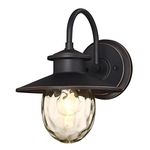 Westinghouse 6313100 Delmont One-Light Outdoor Wall Fixture with Highlights and Clear Water Glass, Oil Rubbed Bronze