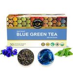 TEACURRY Blue Green Tea(30 Tea Bags) Helps With Weight Loss, Skin Glow, Hair Care, Brain Health Blue Pea Green Tea Blue Butterfly Green Tea For Weight Loss,60 Grams
