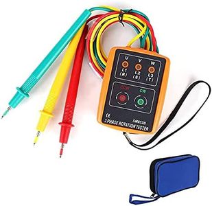 RUIZHI 3 Phase AC60V ~ 600V Appareil de Mesure Vérificateur de Rotation Testeur de, SM-852B équipé de Pinces Crocodiles et d'un Affichage de LED Testeur de Buzzer