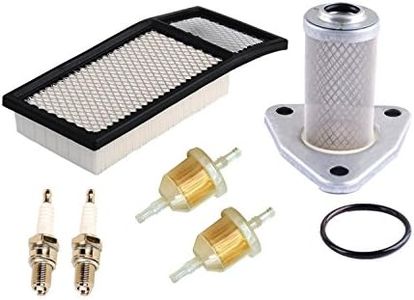 HIFROM 72368G01 Air Filter 26591G01 Oil Filter 72084-G01 Fuel Filter Spark Plug Kit Replacement for EZGO TXT, Medalist 4 Cycle 295cc / 350cc Golf Cart 1994-2005 Replacement Parts