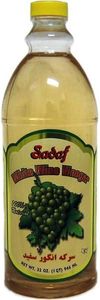 Sadaf White Wine Vinegar - 100% Natural White Wine Vinegar for Cooking and Food Enhancing - Vinagre de Vino Blanco - Kosher - 32 Oz Bottle