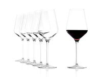 Stölzle Lausitz Quatrophil red wine glasses, set of 6 hand-blown appearance, dishwasher-safe,Transparent,568 ml