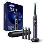 Oral B Power iO Series 9 Electric Toothbrush, Black Onyx, iO9 Rechargeable Power Toothbrush with 4 Brush Heads and Charging Travel Case (Packaging may vary)