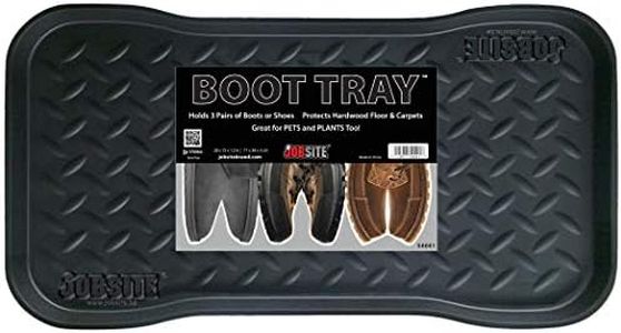 JobSite Heavy Duty Boot Tray, Multi-Purpose for Shoes, Pets, Garden - Mudroom, Entryway, Garage - Indoor or Outdoor - 15 x 28 Inch - 1 Pack