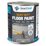 SmartSeal Heavy Duty Floor Paint (Grey, 5 Liters) - Easy to Apply on Concrete, Brick, Stone and Wood