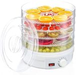 KAYORA 5-Tray Electric Food Dehydrator Machine with Adjustable Thermostat (35-70°C) - Stackable Food Dryer for Fruits, Vegetables, Herbs, Meat and Beef - For Healthy Home Kitchen Use