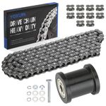 YOXUFA #35 Chain 140 Links Chain Tensioner for Predator 212cc 79cc 97cc 100cc Coleman CT100U CC100X Baja Doodle Bug DB30 Motovox MBX10 MBX11 Mega Moto MM-B80 105cc Mini Bike Go Kart Powersports Parts