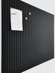 VIVELDA Large Cork Board for Office Black Felt Board Alternative - Slat Wall Paneling, Felt Bulletin Board Tiles for Office Wall Decor, Push pin Board Wall Organizer for Office -12-Pack (Black)