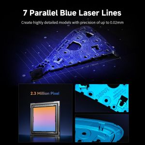 Creality Raptor Handheld 3D Scanner – 0.02mm Accuracy, Blue Light, 60fps, Windows/Mac