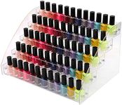 Allure 5 Tiers Acrylic Clear Plastic Nail Polishes Organizer Lipstick Holder Display Stands Essential Oils Storage Rack Dropper Bottles for Cosmetics Shop Store Display (5-tier)