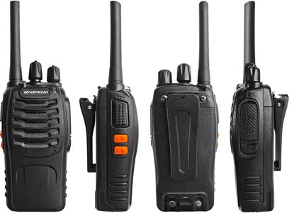 BAOFENG Long Range 2-Way Walkie Talkies Set, 16 Channels, 4-Pack Rechargeable