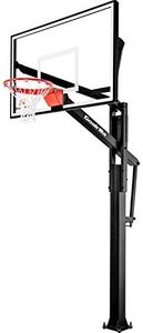 Goalrilla Basketball Hoops with Tempered Glass Basketball Goal Backboard, Black Anodized Frame, and In-ground Anchor System