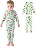 Posh Peanut Boys Pajamas - PJs for Kids Made of Soft Viscose from Bamboo, Long Sleeve Toddler PJs & Matching Boys Pajama Sets 7-8 Years Old