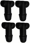 Carastora Glow-in-The-Dark Valve Stem Caps – 4-Pack Funny Wheel Accessories, Airtight, Rustproof, Dustproof & Waterproof Caps for Cars, Bikes, Trucks, Motorcycles – Universal Fit（Black）