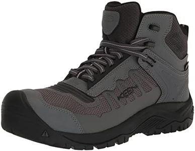 KEEN Utility Men's Reno Mid Height Composite Toe Flexible Waterproof Athletic Work Boots, Magnet/Black, 10.5