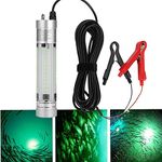 LOQATIDIS 80W Underwater Fishing Light, Ultra-Bright 9600 Lumens Submersible Night Lure Bait Finder Attractor Waterproof Lamp for Dock Boats Kayak, Aluminum Metal 96 LEDs DC 12V-24V 26ft Cord