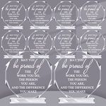 10 Pcs Appreciation Awards for Coworker Acrylic Thank You Trophy May You Be Proud of The Work You Do Sign Employee Appreciation Gift Retirement Goodbye Farewell Gift for Women Men Teacher (Octagon)