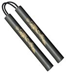 Fayscingo Foam Nunchucks Martial Arts Training Practice Nunchucks Cord Nunchakus for Kids and Beginners (Black)